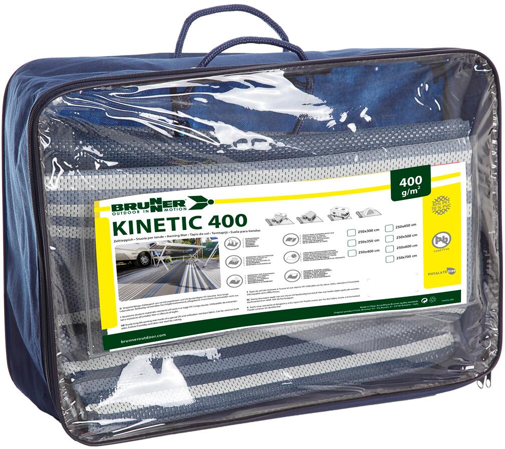 Brunner Kinetic 400 Zeltteppich, 250 x 450 cm, blau