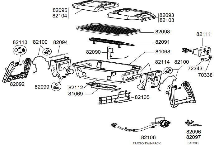 Fuß Campingaz Ersatzteil Nr. 82092 für Fargo Grill bei Camping