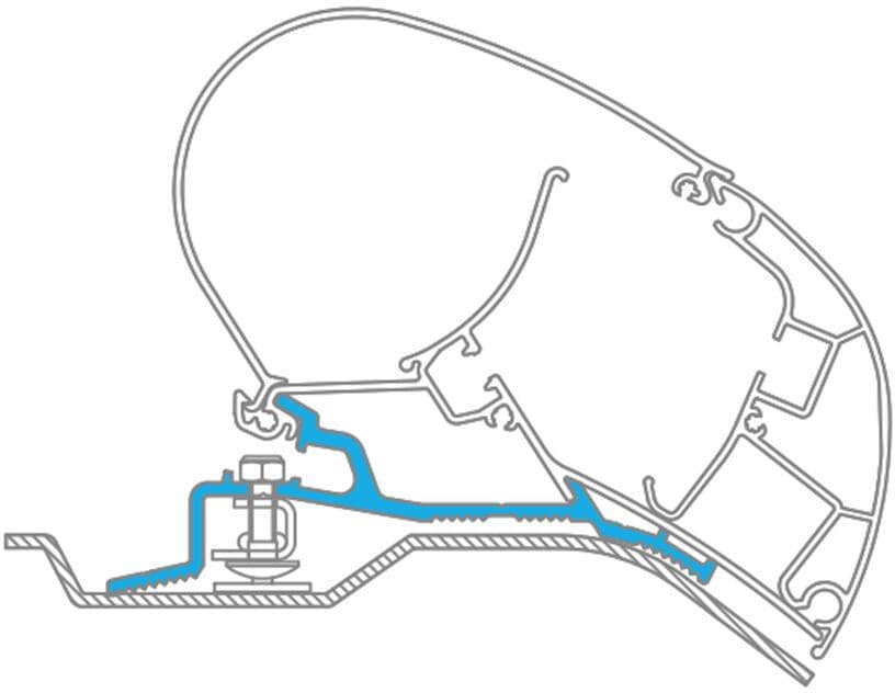 Dometic Perfect Roof 2000/2500 Markisen-Adapter für Ducato/Jumper/Boxer (H2) ab Bj. 2006, 3-teilig