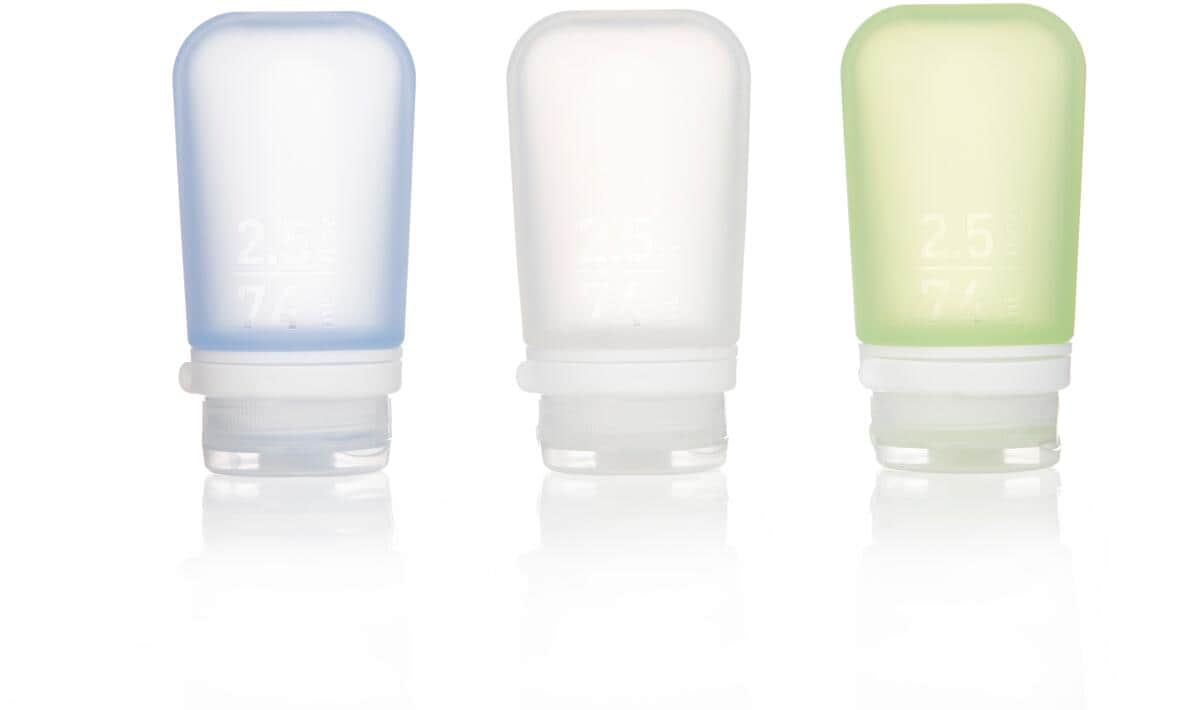 humangear GoToob+ Fläschchen, 3x74 ml, grün/blau