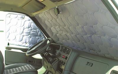 Thermoschutz außen Fahrerhausscheiben mit Seitenfenster Volkswagen VW T4
