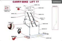 Oberer Horizontaler Bügel - Fiamma Ersatzteil Nr.: 98656-164 - für Carry Bike Pro M / Lift 77