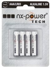 nx-power Micro AAA Ultra Alkali Batterie, 1,5V, 4er-Pack