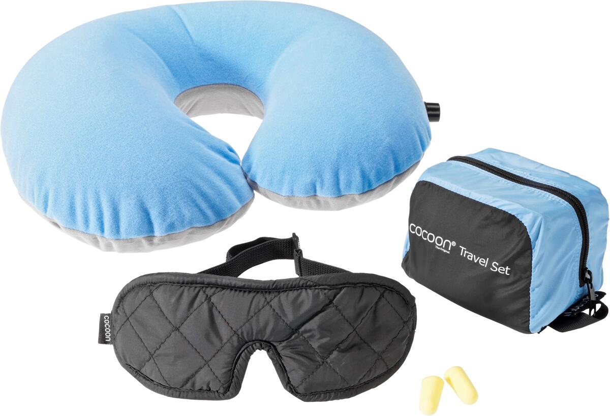 Cocoon Ultralight Reise-Set, 3-teilig, light blue/black