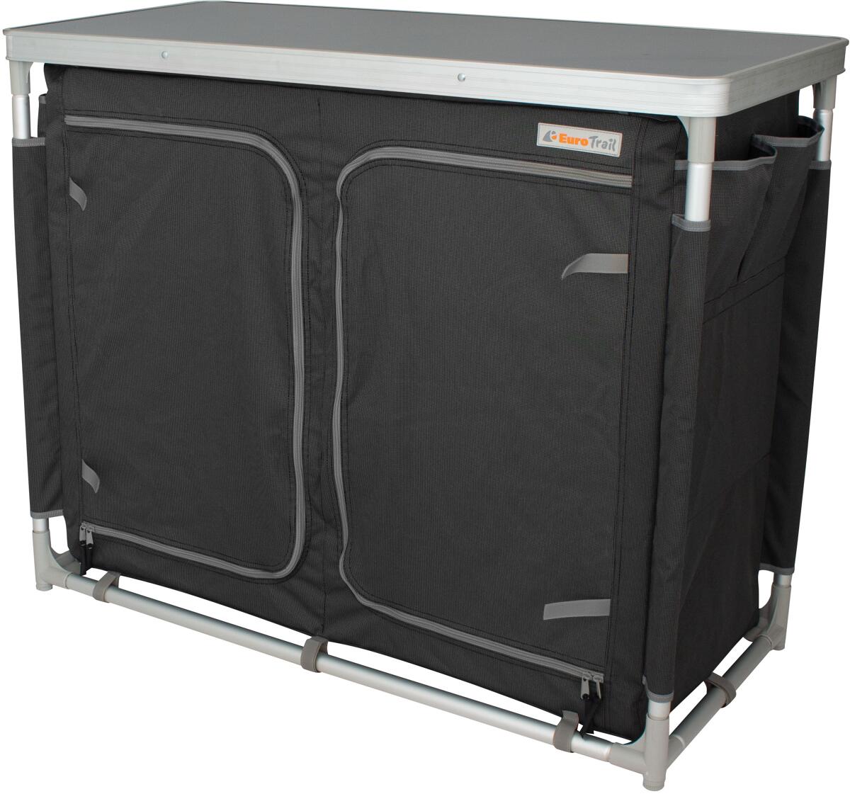 Eurotrail Madrid Klappschrank, breit,102x47x98,5cm, grau bei Camping Wagner Campingzubehör