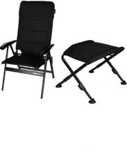 Westfield Avantgarde Noblesse Campingstuhl + Beinauflage, black - Camping Wagner Edition