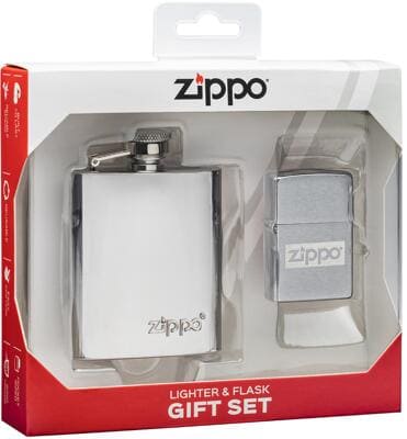 Zippo Benzinfeuerzeug und Flachmann Geschenkset