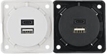 Berker Integro Flow/Pure USB-Ladesteckdose, USB-A /USB-C, 230V