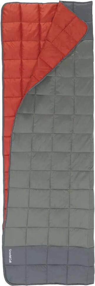 Robens Snowfall Reisedecke, 200x120cm, grau/rot