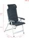 Crespo AA/237-AEC-82 Campingstuhl, M, kompakt, grau