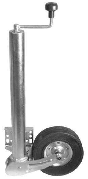 Stützrad Winterhoff Vollgummi 225x70mm, 60mm, klappbar