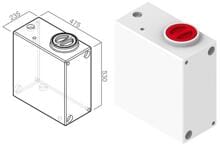 Trinkwasserkonformer Universaltank, 52l, 53x47,5x23,5cm, weiß