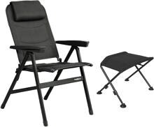 Westfield Performance Advancer Ergofit Klappstuhl + Beinauflage, anthracite grey - Camping Wagner Edition