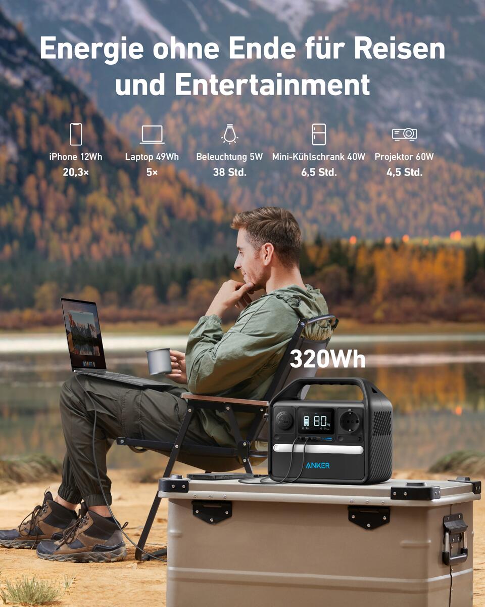 Anker Powerhouse 522 Powerstation, 320Wh bei Camping Wagner