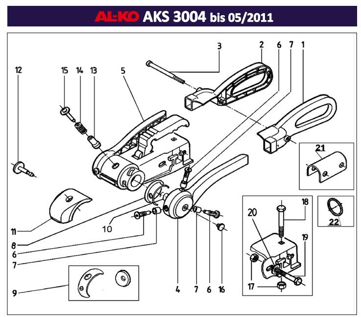 Druckscheibe rechts - AL-KO Ersatzteil Nr. 690242 - für AKS 3004