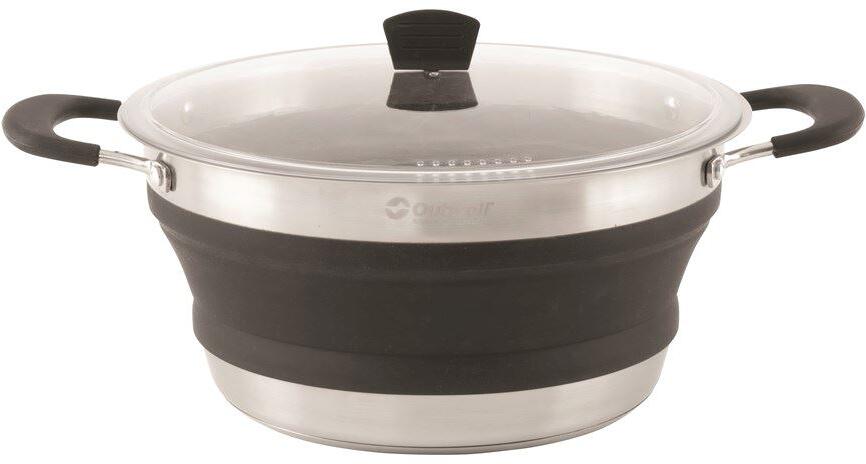 Outwell Collaps Topf, transparenter Deckel, schwarz, 2,5L