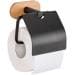 Wenko Orea Turbo-Loc® Toilettenpapierhalter, bambus, schwarz matt
