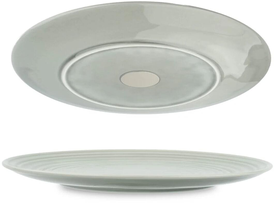silwy Magnet-Porzellanteller, 26cm, 2er-Set, Ash