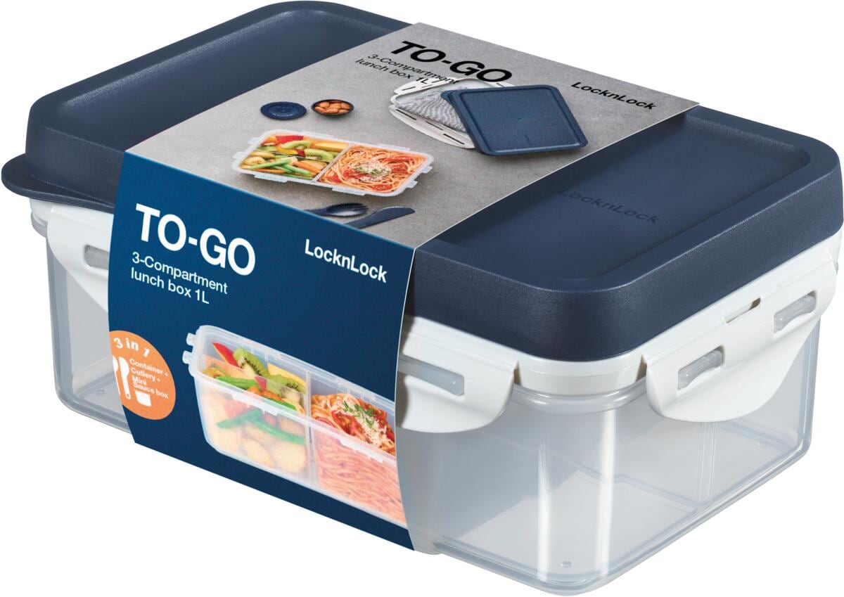 LocknLock Lunchbox mit Besteck & Einsatz, 1000ml
