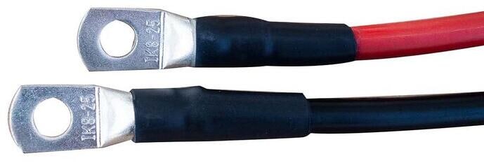 Câble De Batterie 6 Mm² Rouge Et Noir Avec Cosses M5 M6 M8 - Pour Voiture, Camping-car, Bateau, Industrie