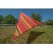 Bent Zip-Canvas Oriental Sonnensegel, 250×250cm, stripe cherry