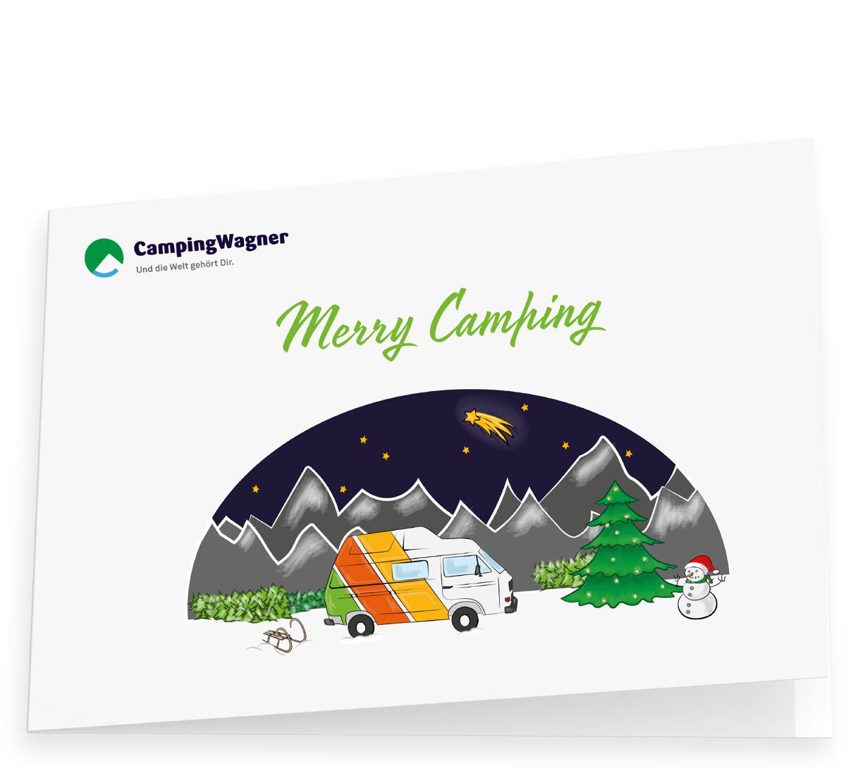 Camping Wagner Geschenkgutschein – Weihnachten (Camper) - 300 € per E-Mail zum Selbstdrucken