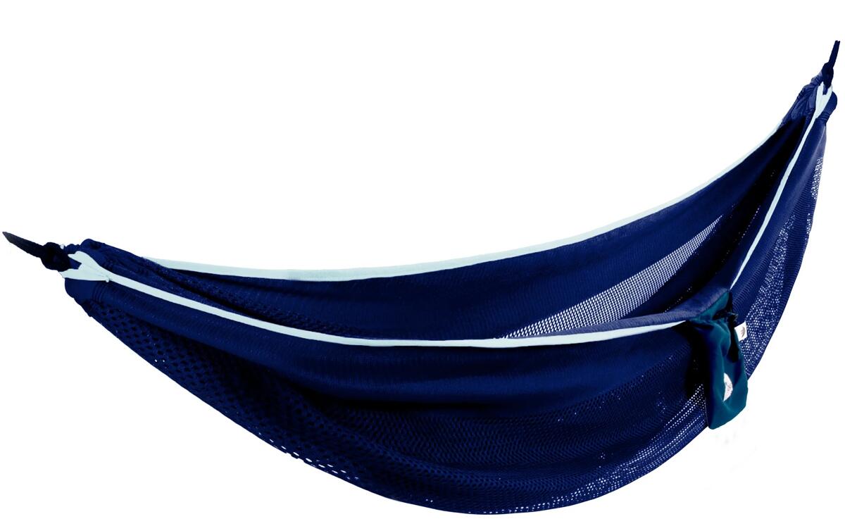 Vivere Mesh Polyester Hängematte, double, navy/türkis