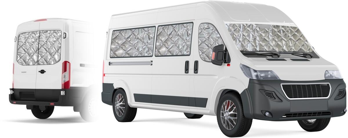 NRF Thermomatten-Set komplett grau 8-teilig lang für RENAULT TRAFIC > 2015