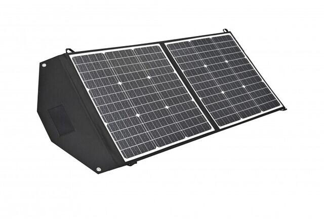 Antarion Solarpanel, faltbar, 110W, mit Tragetasche, schwarz