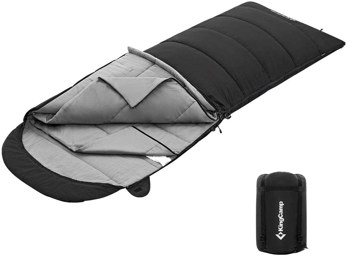 KingCamp Bedford Deckenschlafsack, 250x80cm, schwarz
