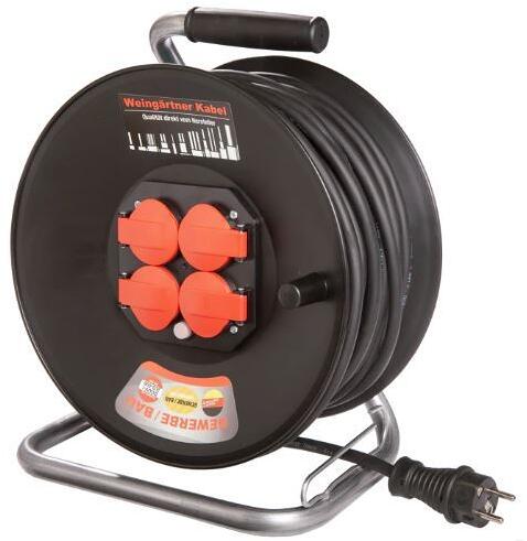 Weingärtner Kabeltrommel VARIOLINE, 4xCEE, 230V, 40m, schwarz