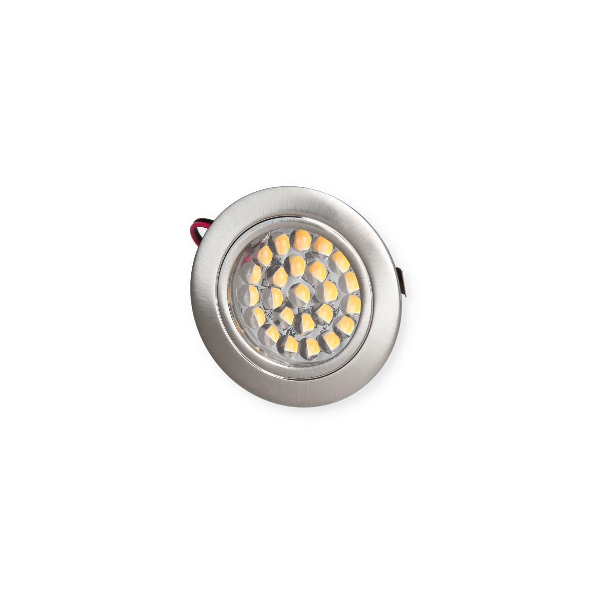 Carbest LED Spot 24 LED, Edelstahl, 12V/1,7W