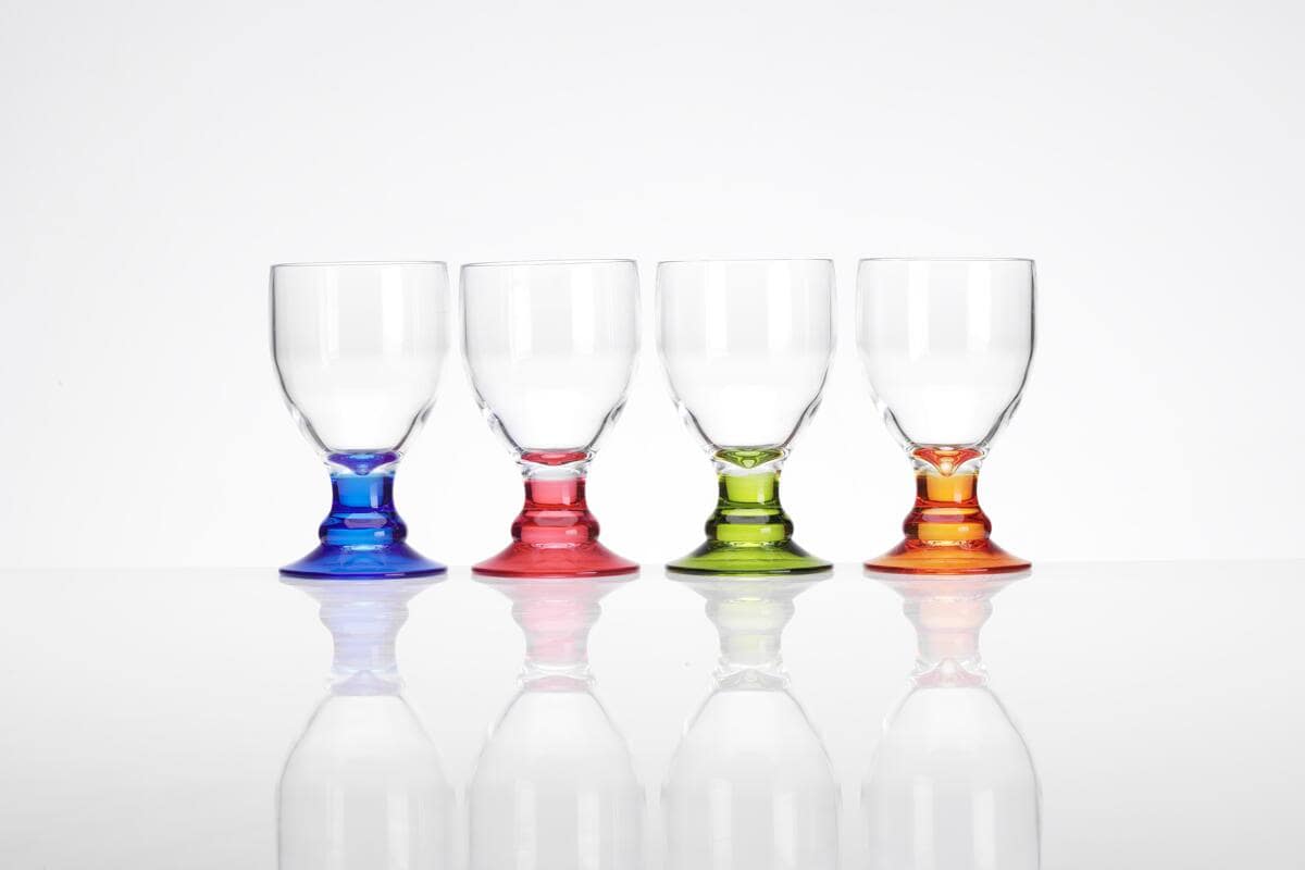 Flamefield Party Trinkglas-Set, Acryl, 4-telig