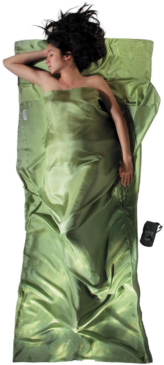 Cocoon Insektenschutz-Reiseschlafsack, Seide, 210cm, Weinrebe-grün