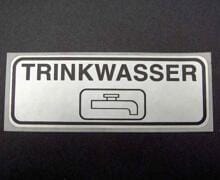 Lilie Hinweisschild Trinkwasser