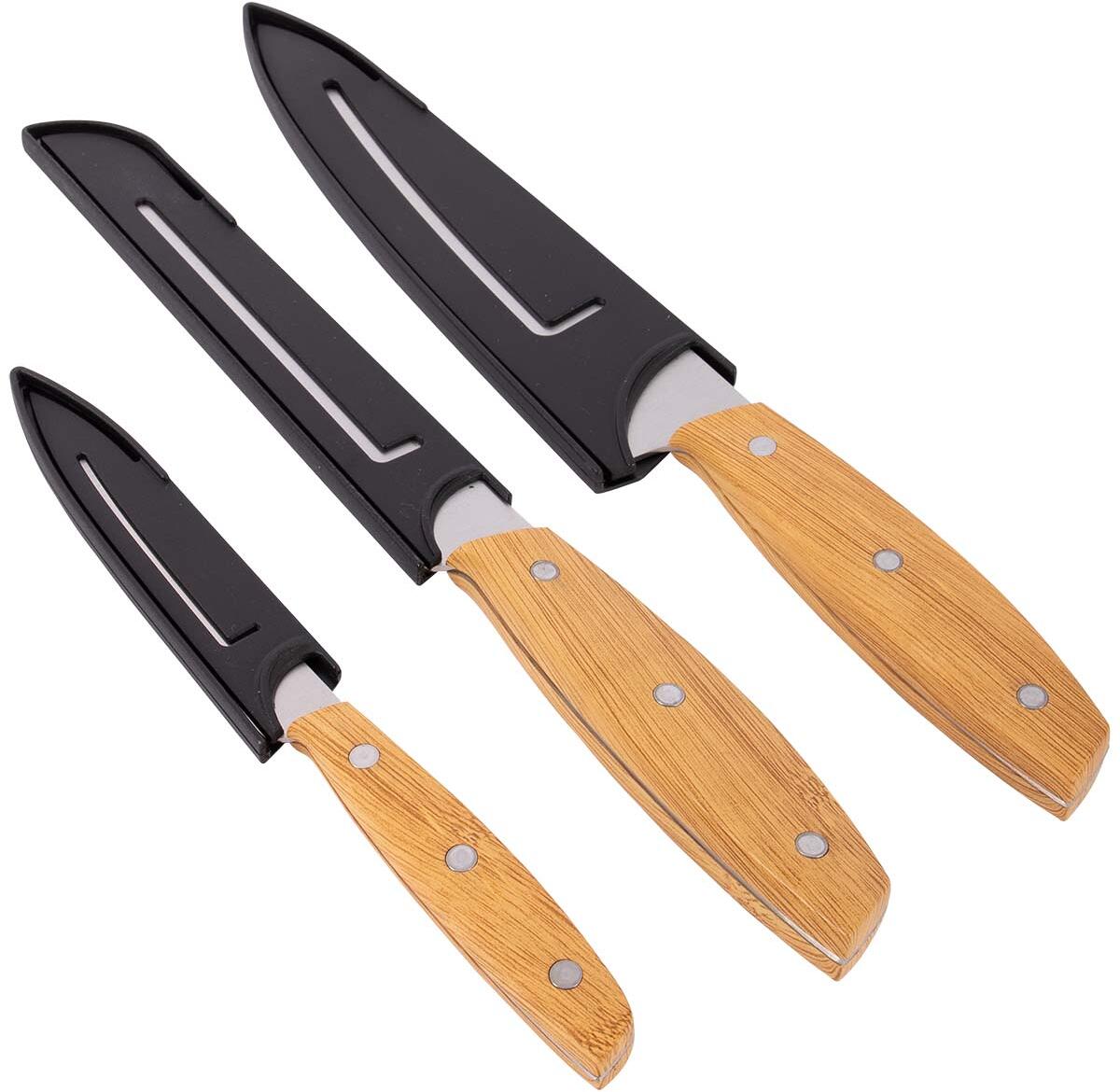 Bo-Camp Bethnal Messer-Set, 3-teilig, bambus bei Camping Wagner  Campingzubehr