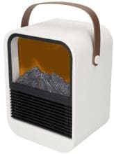 Haba Sunnyflame PTC Keramik-Heizer mit Ambiente Flammeneffekt, 740/1040W, schwarz/weiß