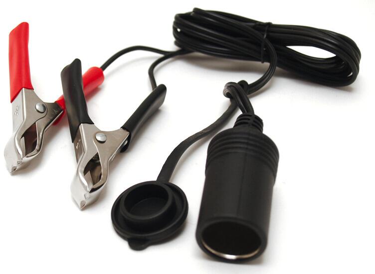 Carbest 12/24V Batterieklemmen, mit Zigarettenanzünderdose