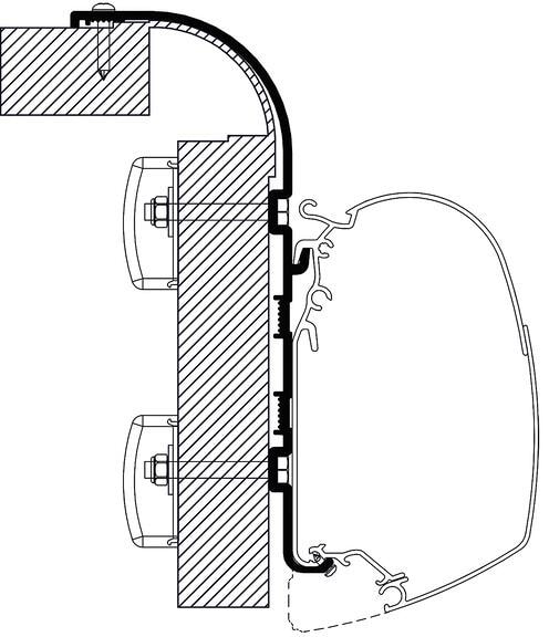 Thule Bailey Markisen-Adapter für Typ 4200, 5 Halter