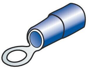 Lampa Ringkabelschuh 5mm für 1,5 bis 2,5mm Drahtquerschnitt, blau, 10er Pack