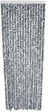 Arisol Chenille Flauschvorhang, 100x200cm, schwarz/grau/weiß