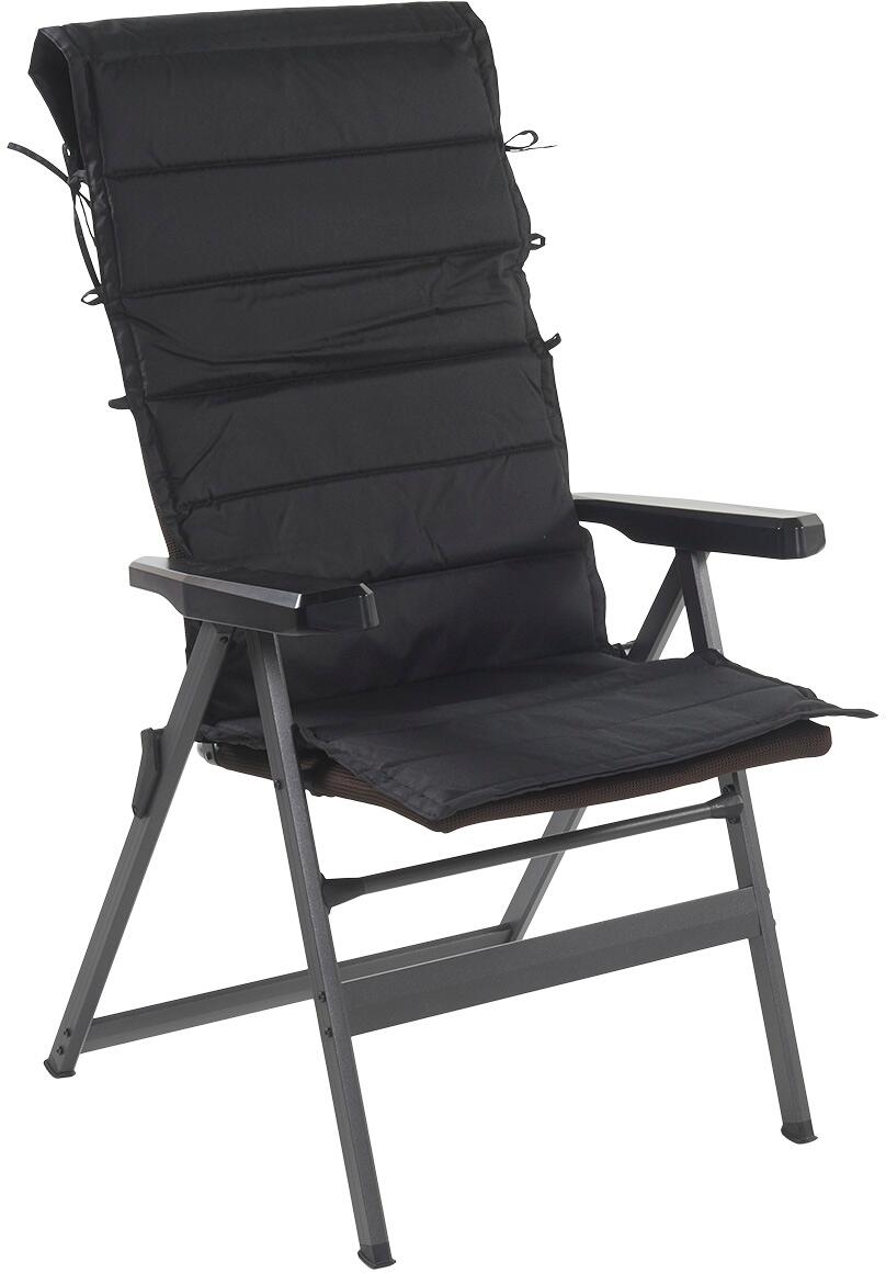 Wecamp Stuhlauflage fr Hochlehner, schwarz bei Camping Wagner  Campingzubehr