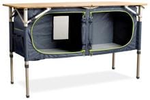 Zempire Eco Cupboards Campingschrank, Bambusplatte, 120x50x58-82cm