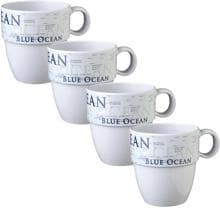 Brunner Blue Ocean Tassenset, 4 Stück
