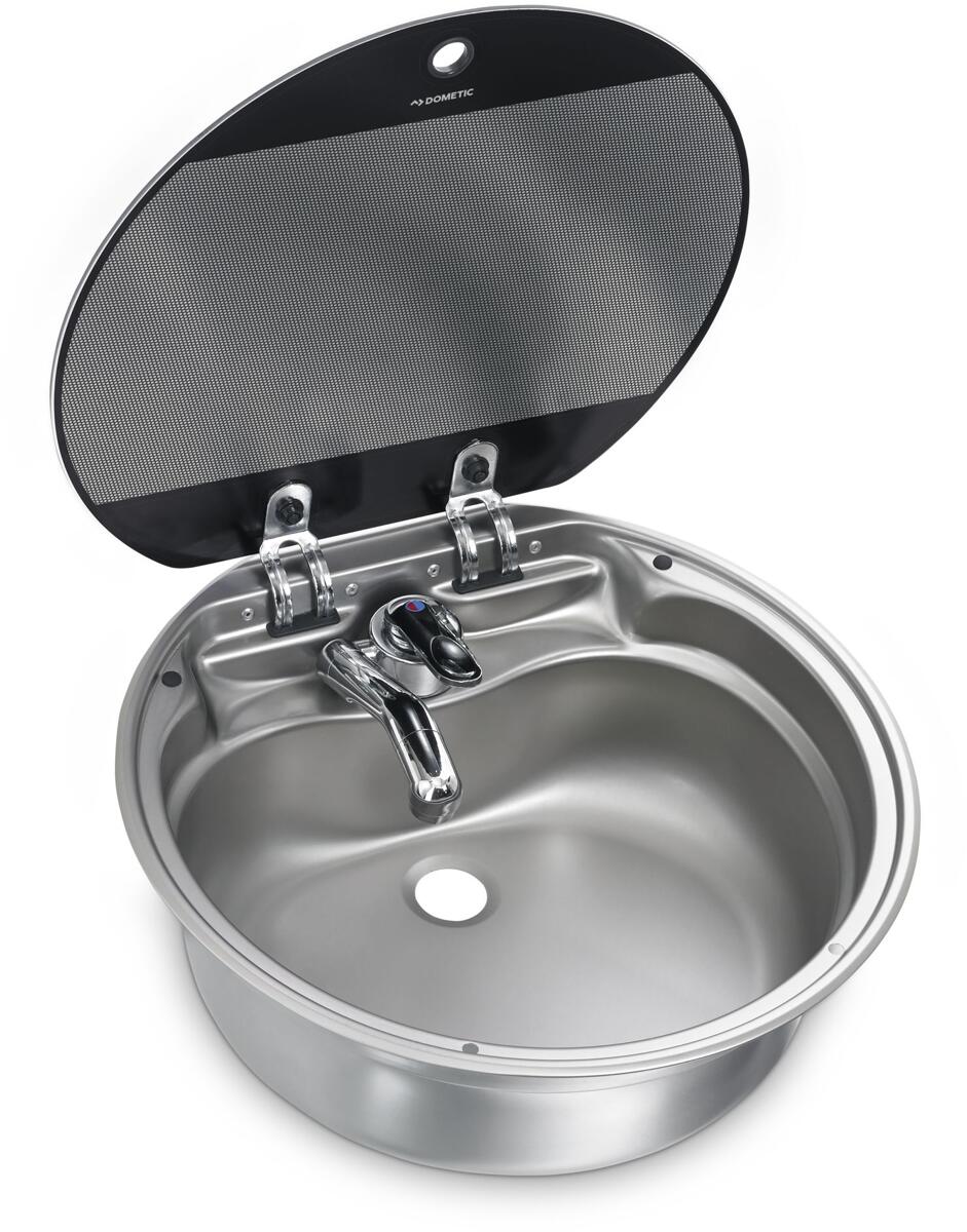 Dometic SNG420 Spülbecken rund mit Glasabdeckung
