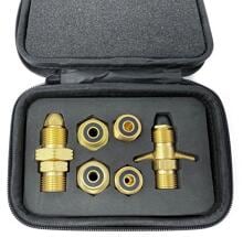 DREHMEISTER Gasflaschen Adapter Set EU inkl. Etui - Gas-Entnahme (6-teilig)