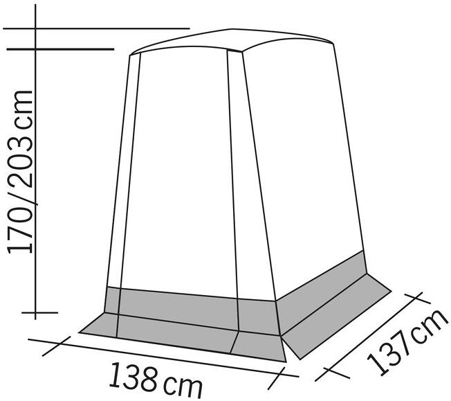 Reimo Heckzelt Vertic für Minicamper 135 x 100 cm 