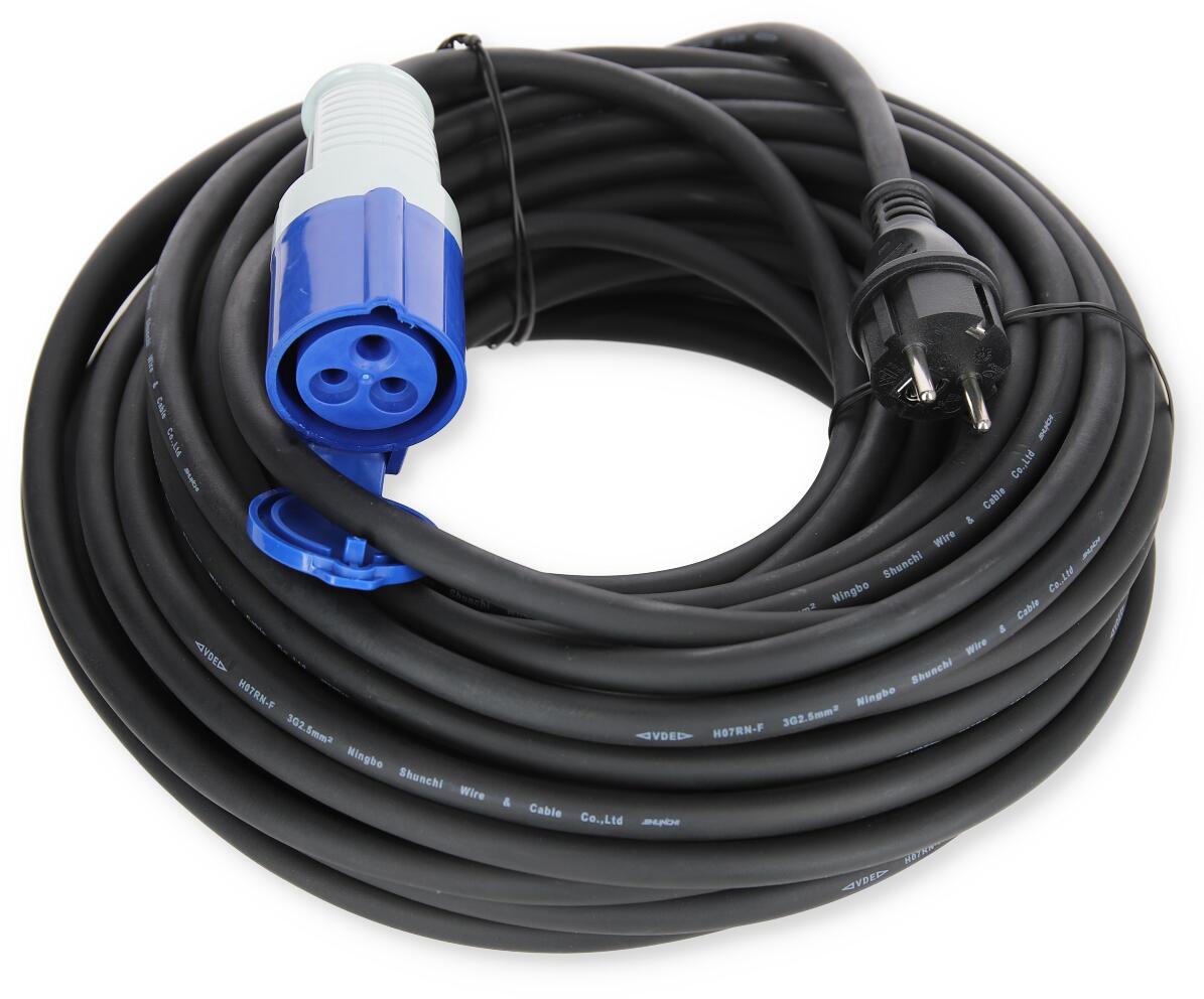 Carbest CEE-Adapterkabel Schuko-Stecker/CEE-Kupplung, 25m