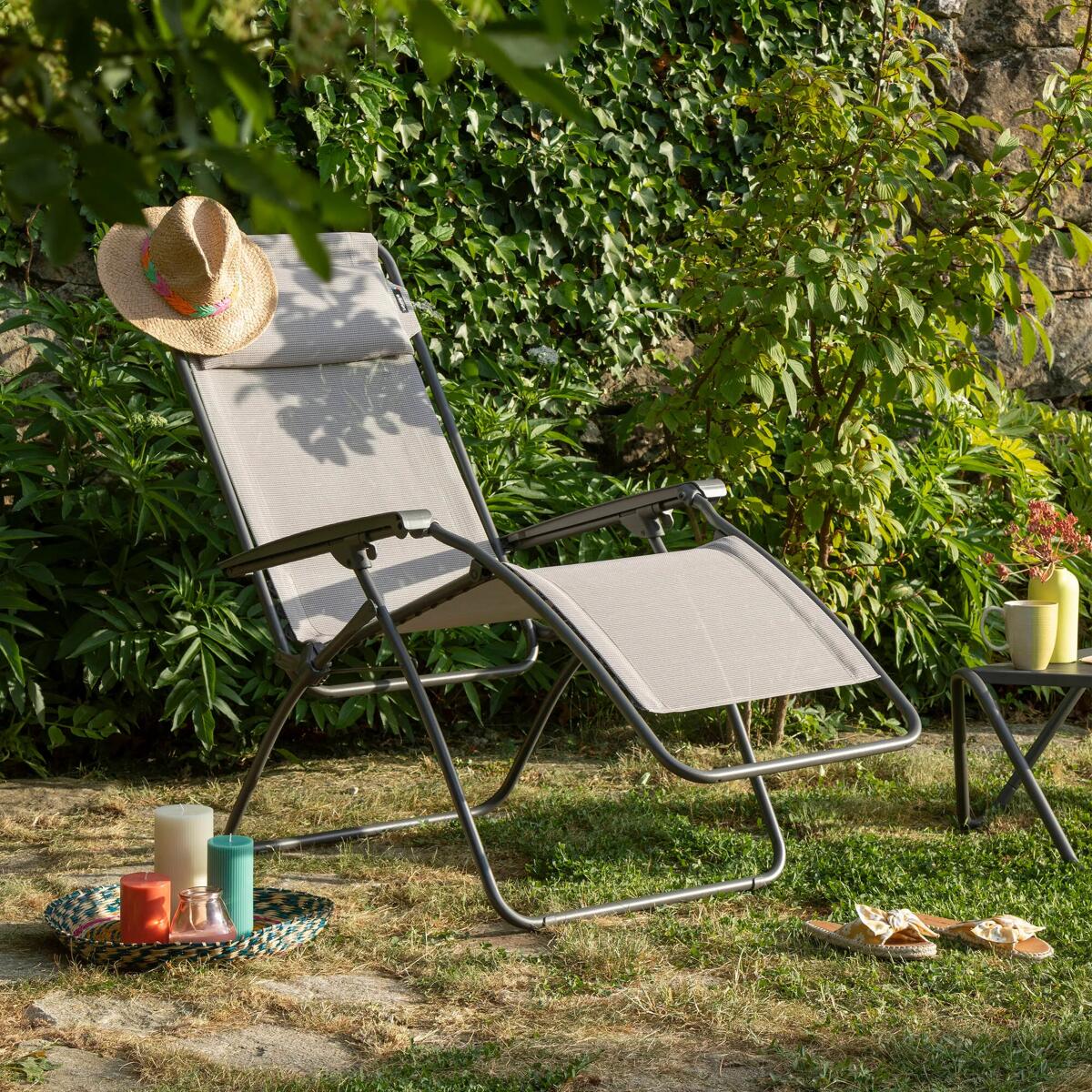 2 Lit De camp pliable Chaise Longue Lafuma Bleu Vintage Élastique Hs