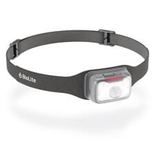 BioLite Range Stirnlampe, USB-C Schnelladung, 400 Lumen, grau